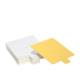 Mondo Square Compressed Double-Sided Dessert Cake Slip 80mm 25pk Gold/Silver
