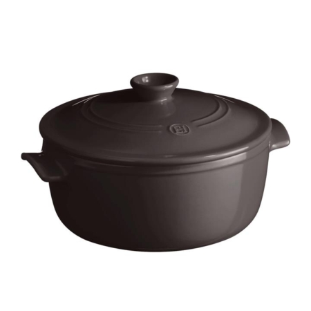 Emile Henry Round Stewpot 5L Charcoal