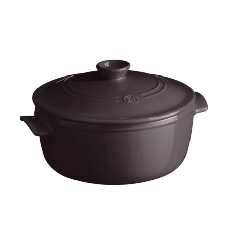 Emile Henry Round Stewpot 2.5L Charcoal