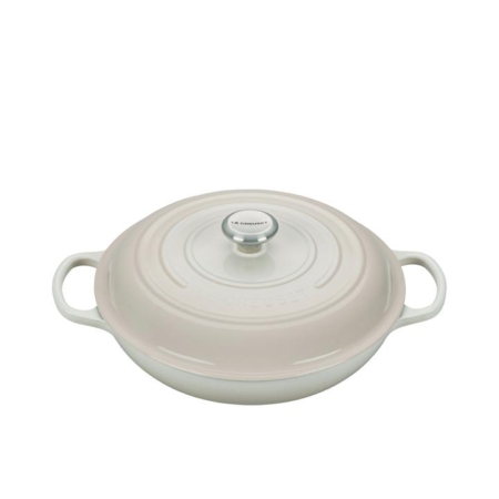 Le Creuset Signature Cast Iron Shallow Casserole 30cm - 3.5L Meringue