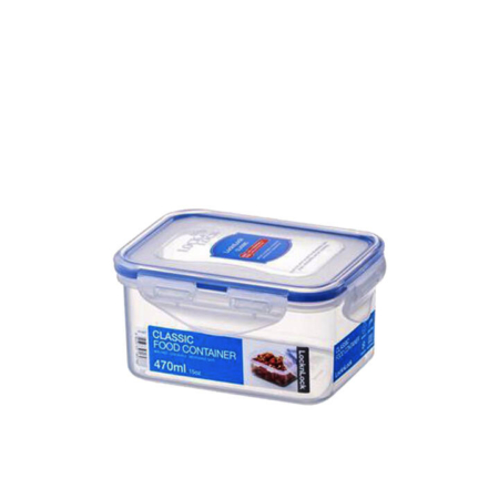 Lock & Lock Classic Rectangular Short Container 470ml Blue