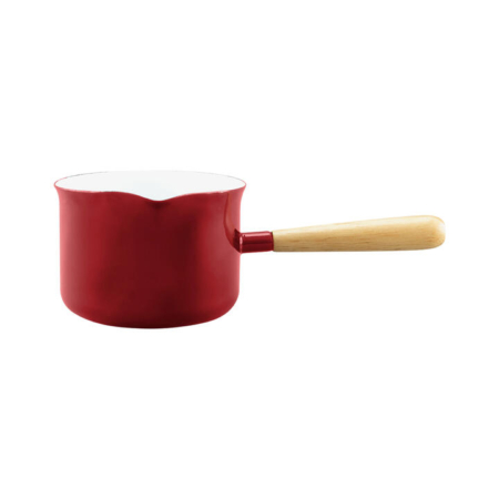 Falcon Enamelware Butter Warmer with Wood Handle 650ml Red