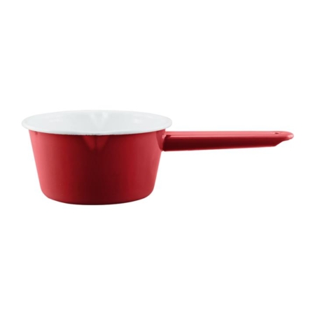 Falcon Enamelware Milk Pan 14cm - 850ml Red