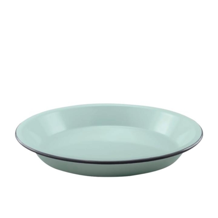 Falcon Enamelware Round Pie Plate 30cm Duck Egg Blue