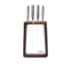 Global Hashira 5pc Knife Block Set Walnut