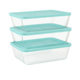 Pyrex Simply Store Rectangular Glass Meal Plan Container 2.6L Set of 3