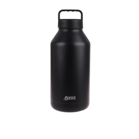 Oasis Double Wall Insulated Titan Drink Bottle 1.9L Black