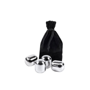 Bartender Stainless Steel Wine Pearls with Bag Set of 4