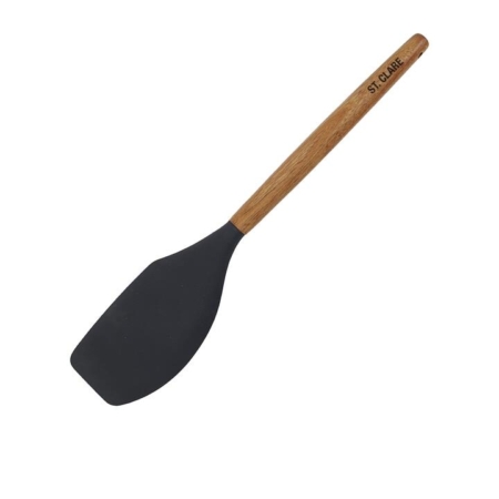 St. Clare Silicone Spatula with Acacia Handle Black