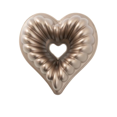 Nordic Ware Elegant Heart Bundt Cake Pan 28cm Toffee