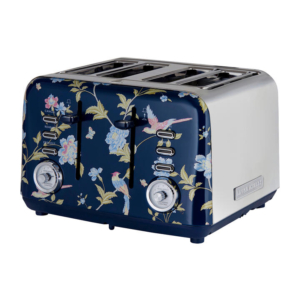 Laura Ashley Elveden 4 Slice Toaster Navy Blue