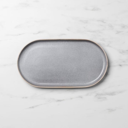 Salisbury & Co Eclipse Oval Serving Platter 38x20cm Blue