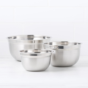 Kitchen Pro Mixwell Stainless Steel German Mixing Bowl Set 3pc