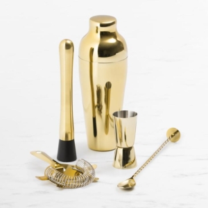 Salisbury & Co Manhattan Cocktail Set 5pc Gold