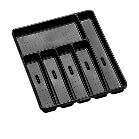 Madesmart Cutlery Tray 6 Compartment Carbon