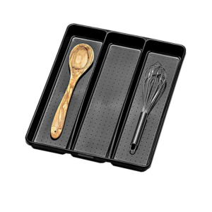 Madesmart Large Utensil Tray 3 Compartment Carbon