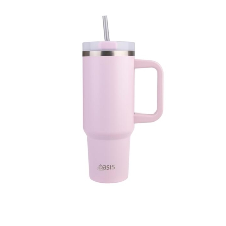 Oasis Commuter Double Wall Insulated Travel Mug 1.2L Pink Lemonade