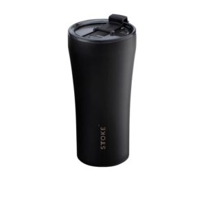Sttoke Ceramic Reusable Coffee Cup 470ml (16oz) Luxe Black