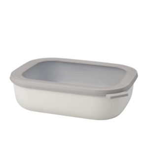 Mepal Cirqula Rectangular Multi Storage Bowl 2L Nordic White