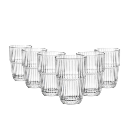 Bormioli Rocco Barshine Long Drink Glass 380ml Set of 6