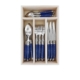 Laguiole by Andre Verdier Debutant Cutlery Set 24pc Blue