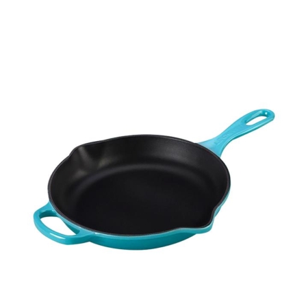 Le Creuset Signature Cast Iron Round Skillet 26cm Caribbean Blue