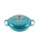 Le Creuset Signature Cast Iron Shallow Casserole 26cm - 2.2L Caribbean Blue