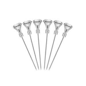 Final Touch Diamond Cocktail Pick Set of 6