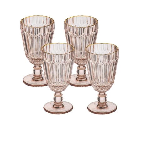 Tempa Amara Wine Glass 250ml Set of 4 Coral