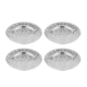 Tempa Spencer Hammered Round Coaster Set of 4 Silver