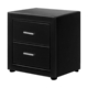 Artiss PVC Leather Bedside Table - Black