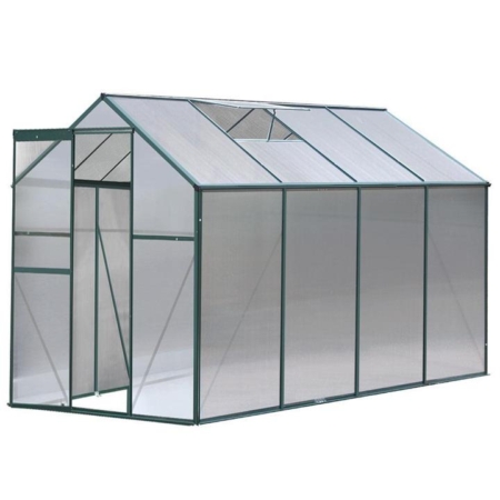 Greenfingers Aluminum Greenhouse Green House Garden Shed Polycarbonate 2.52x1.9M