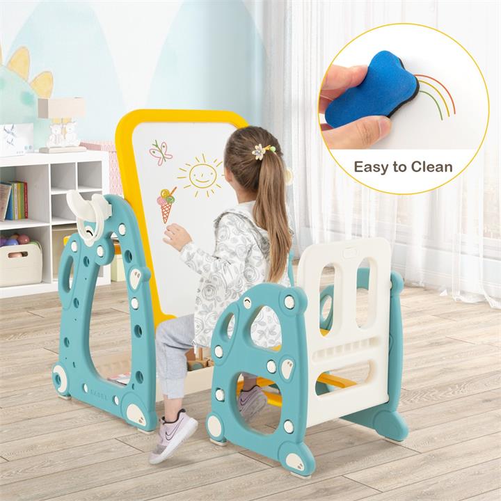 Costway kid's art easel with chair