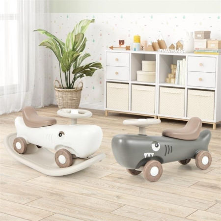 Costway 3-in-1 rocking horse & sliding car