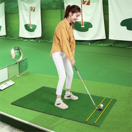 golf hitting mat with rubber tee