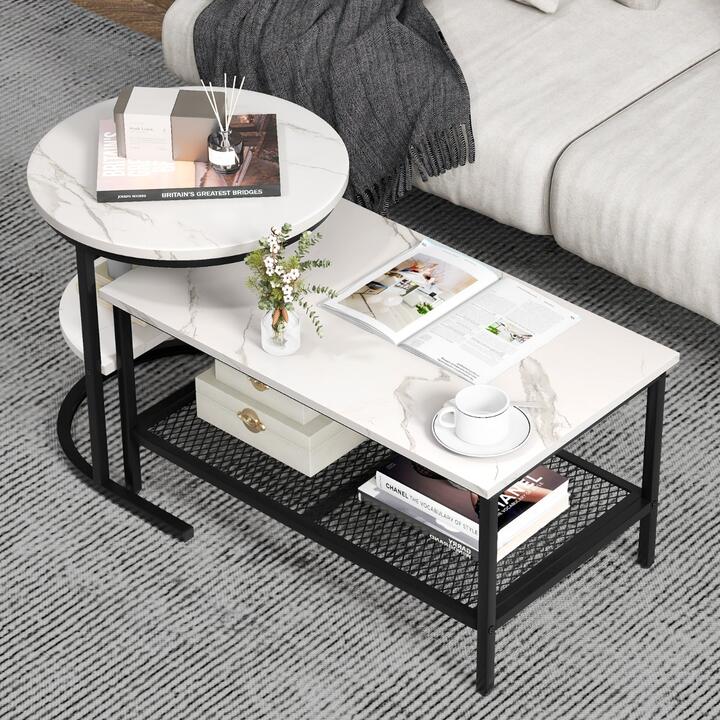 nesting coffee table set