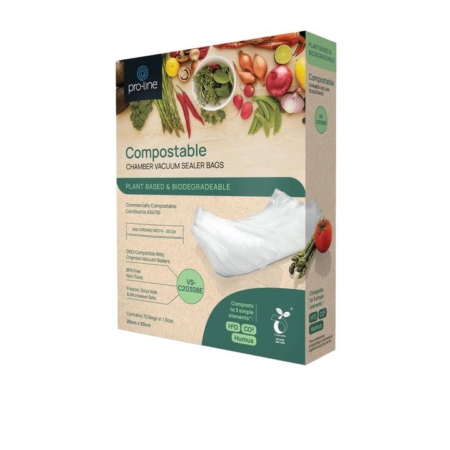 Pro-line Compostable Chamber Bags 20x30cm 70pk