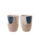 Robert Gordon Hand Brushed Latte Cup 295ml Set of 2 Blue Tate