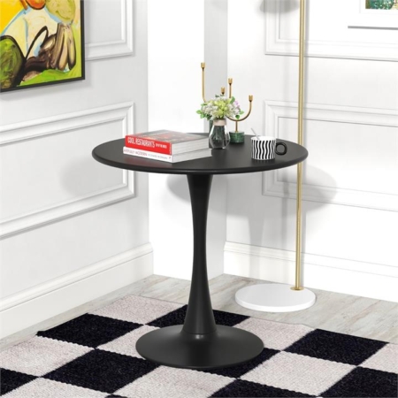 tulip table bistro table round pedestal table with rubber ring enlarged base round pedestal dining table round dining table dining room table for 4 black dining table modern dining table round table kitchen table metal dining table for home cafe