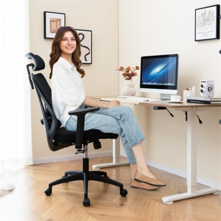 ergonomic office chair rocking home office chair reclining mesh chair task computer desk chair home task chair recliner chair executive chair swivel chair ergonomic chair office desk chair with lumbar support adjustable headrest armrests