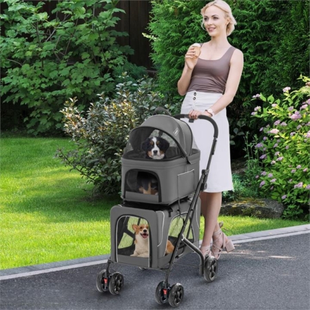 Costway double pet stroller