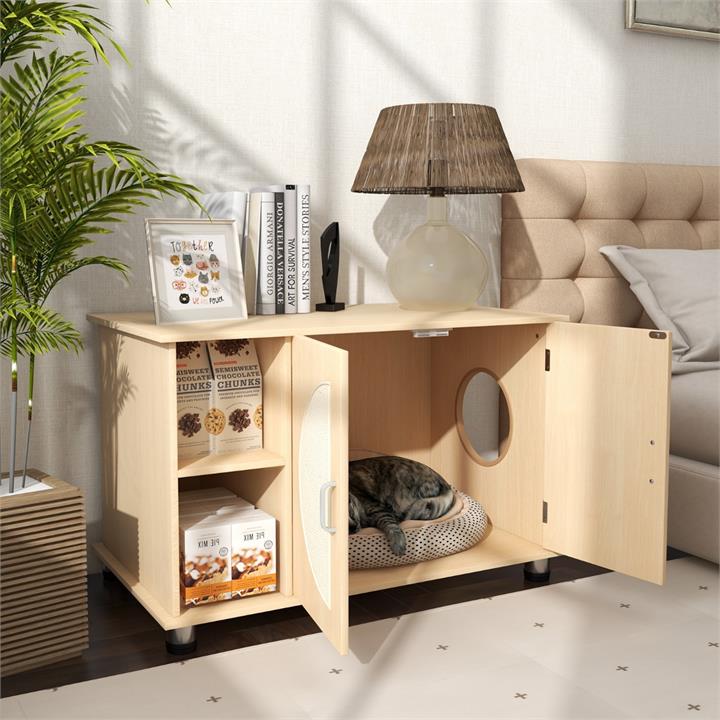 cat litter box enclosure side table