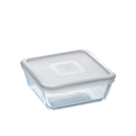 Pyrex Cook & Freeze Square Glass Storage 800ml White