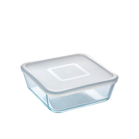 Pyrex Cook & Freeze Square Glass Storage 2L White