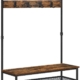 Coat Rack Stand with 9 Hooks and Shoe Rack with Industrial Style Sturdy Steel Frame