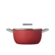 Smeg Non Stick Casserole with Lid 24cm - 4.6L Red