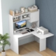 Costway L-shaped desk with hutch