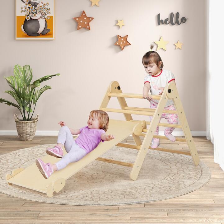 Costway kids triangular climbing toys