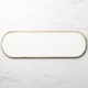 Salisbury & Co Calla Mango Wood Oval Tray 80x25cm White
