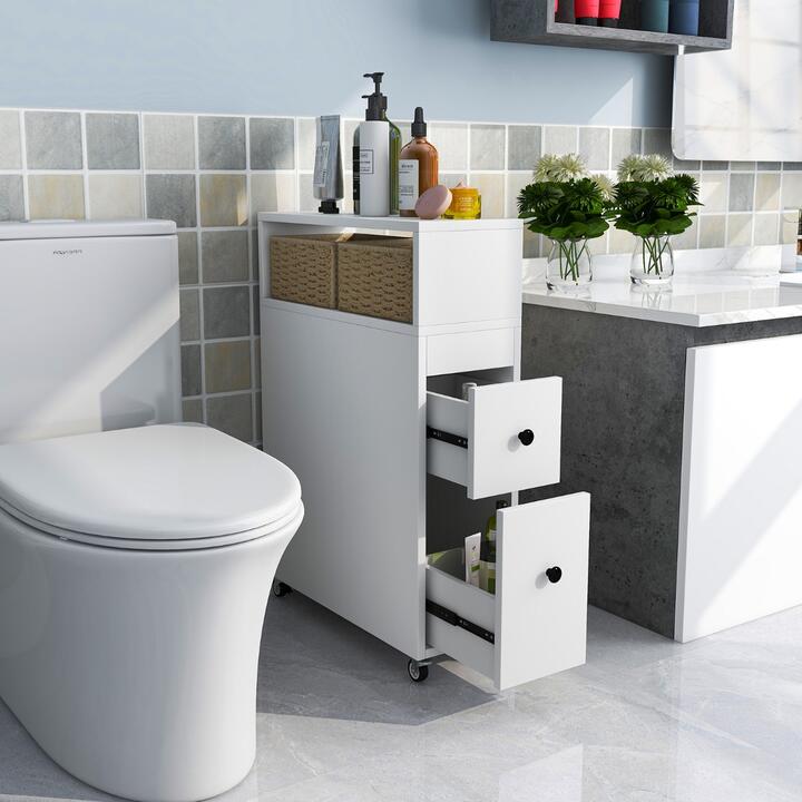 slim bathroom storage cabinet